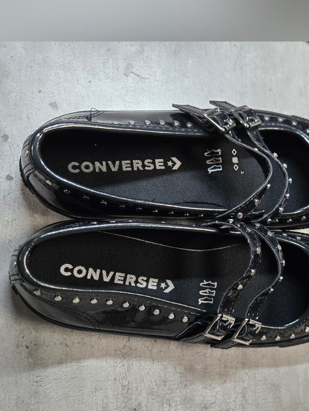[NEW] Converse Chuck Taylor All Star Dainty Mary Jane Studded Patent Shoes - Picture 7 of 10